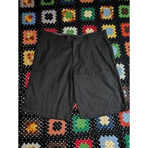 O'Neill Shorts Black Gray Pinstripe Hybrid Walkshort Chino Surf Skate Men's 36